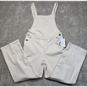 Free Assembly Overalls Beige Stretch Cotton/Spandex Denim Girl's Size 16 New